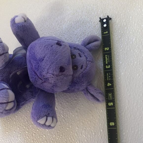 Balloons for you Soft plush Purple/Lavender Baby Hippo rattle Inside Sewn Eyes‎ - Picture 11 of 12